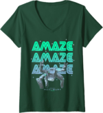 Project Hail Mary Rocky the Alien Neon Portrait Women's V-Neck Tee