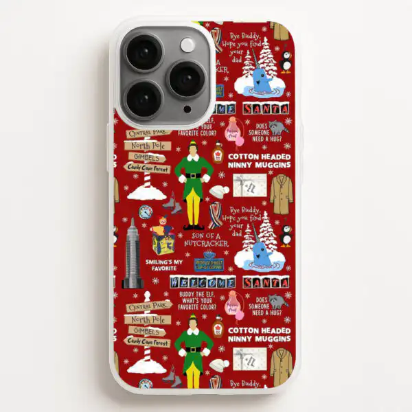 Red Buddy The Elf Festive Pattern Phone Case