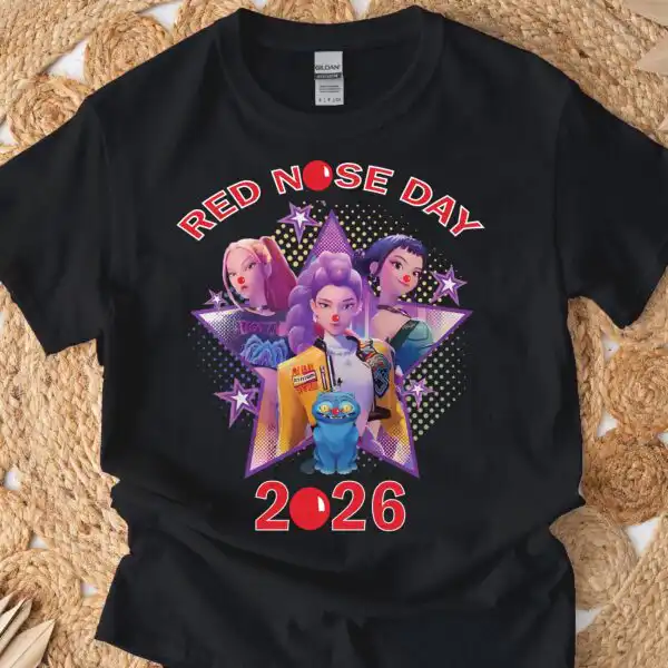 Red Nose Day 2026 T-shirt, Demon Hunters & Stitch Lilo Tee Gift