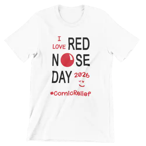 Red Nose Day Kids T-Shirt 2026 I Love Red Nose Day - Durable Tee