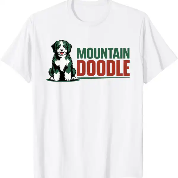 Retro Vintage Mountain Doodle Dog Lovers Outdoor Hiking T-Shirt | Trail Soul