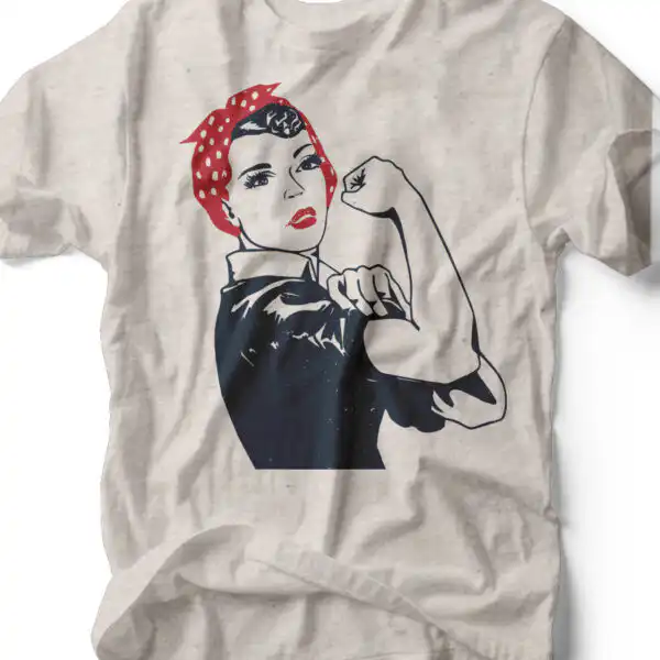 Rosie the Riveter Women's T-Shirt | Ruby’s Rubbish® | Oat