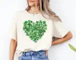 Shamrock Heart St Patricks Day Shirt | Clover Design Gift