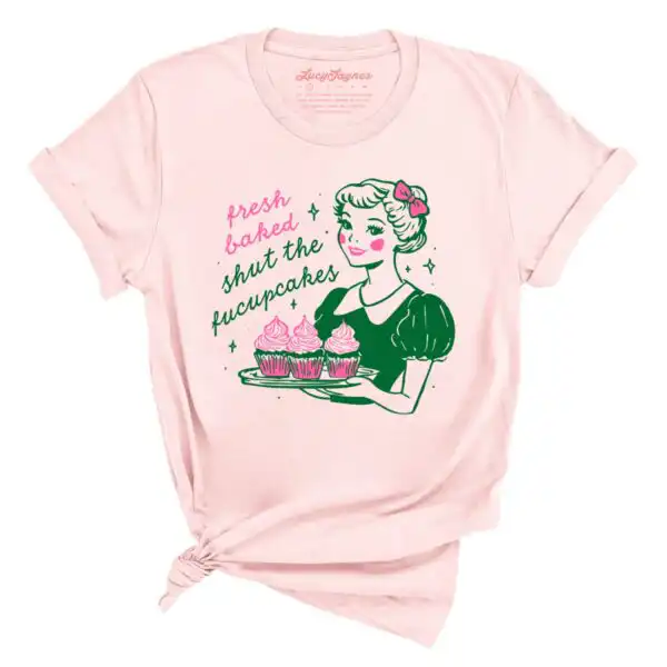 Shut The Fucupcakes Tee - Unisex Relaxed Fit with Vintage Design