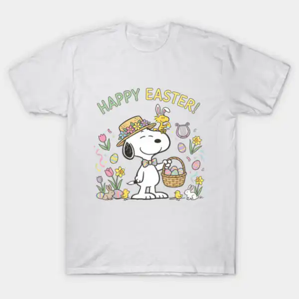 Snoopy and Woodstock Happy Easter Celebration T-Shirt | Editorial Drop