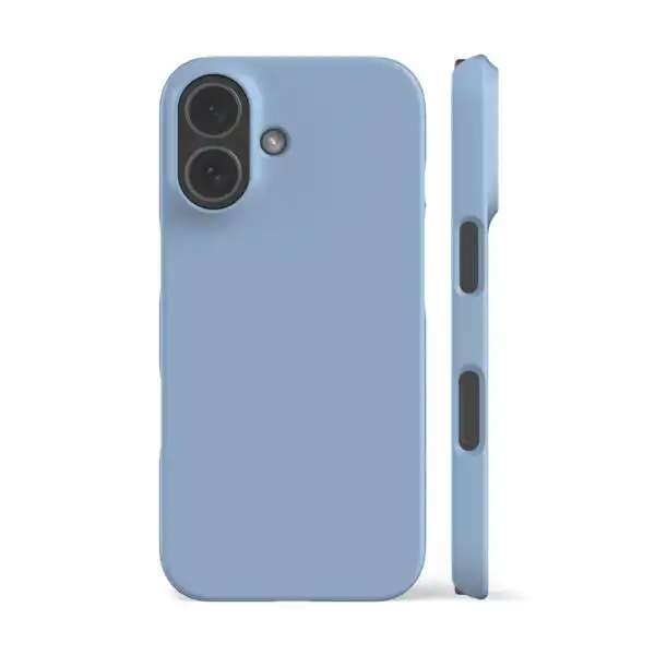 Solid Ice Blue Shockproof Phone Case for iPhone Samsung