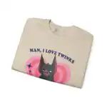 Sonar Retro Heart - Man, I love twinks sweatshirt, Cozy Crewneck