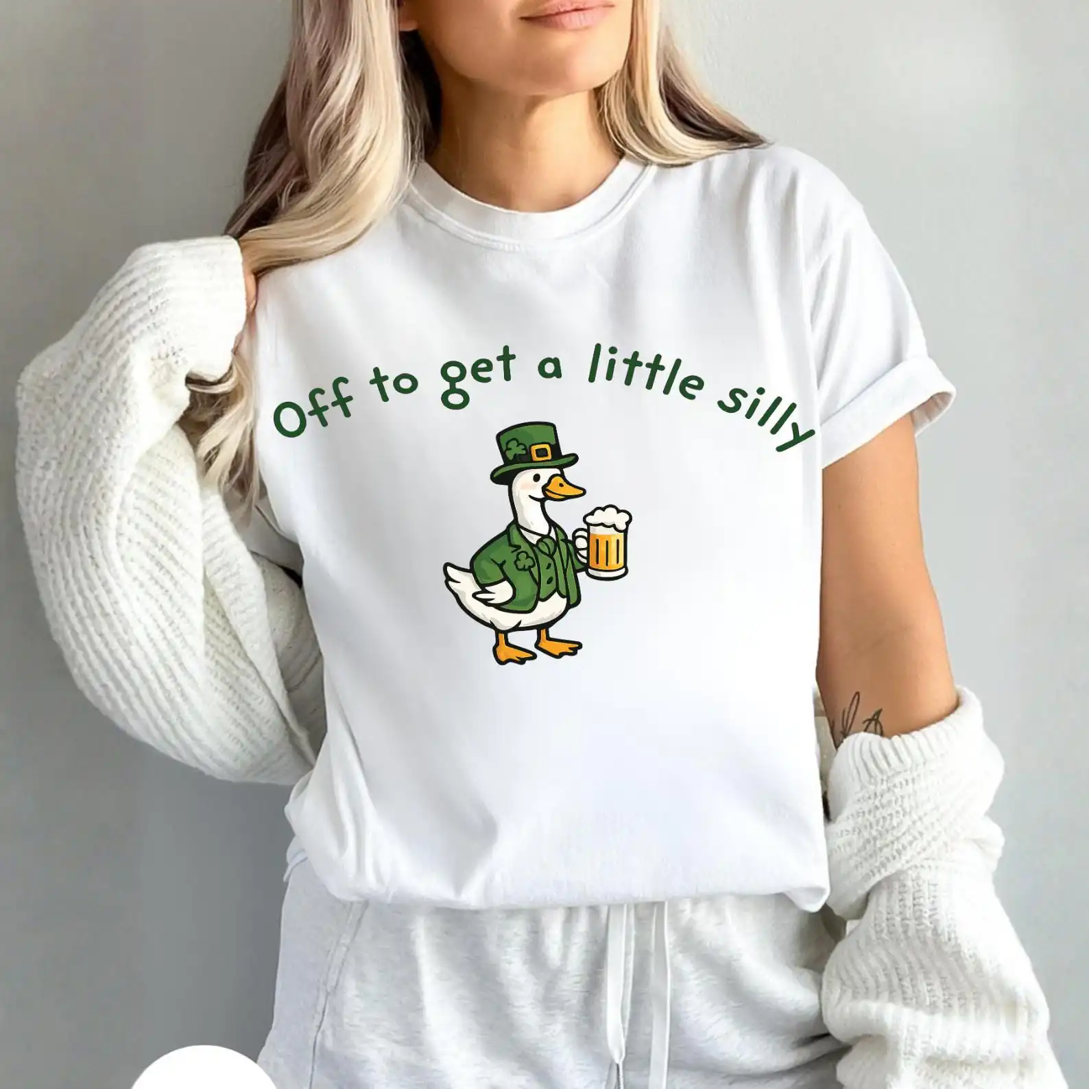 St Patricks Day Goose Shirt - Off To Get A Little Silly Tee St Patricks Day Goose Shirt - Off To Get A Little Silly Tee