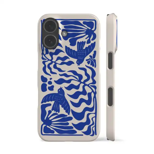 Swallows Blue Aesthetic Shockproof Phone Case