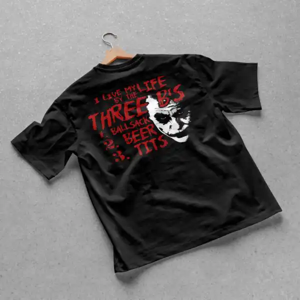 The Three B's Graphic Tee - Subtle Design on Front