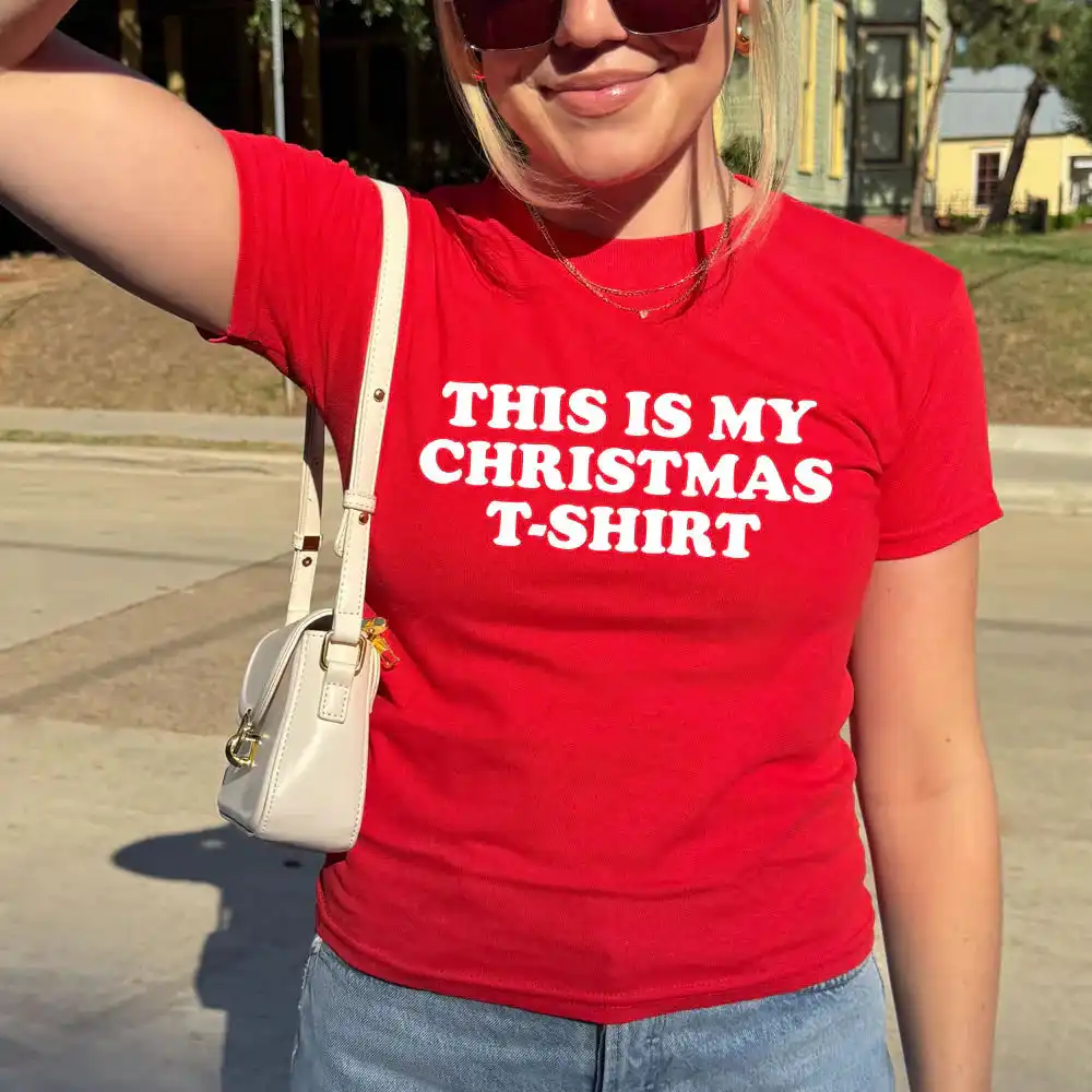This is My Christmas T-shirt Baby Tee | Editorial Luxe This is My Christmas T-shirt Baby Tee | Editorial Luxe