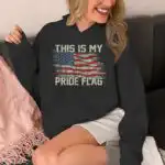 This Is My Pride Flag USA 4th of July 2 Sided Hoodie - Unique Design