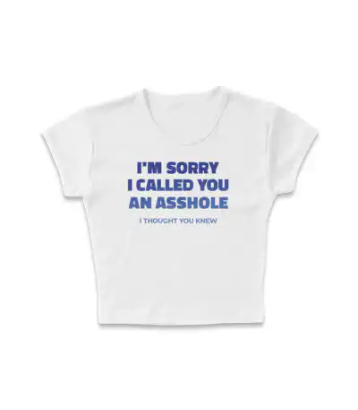 Thought You Knew Micro Rib Baby Tee | Editorial Luxe