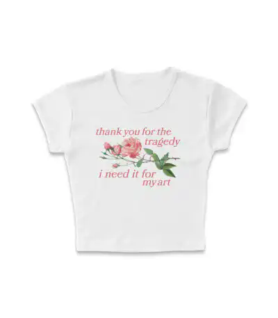 Tragedy For Art Micro Rib Baby Tee | Editorial Luxe