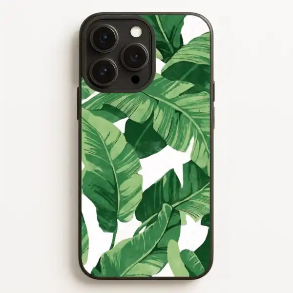 Tropical Banana Leaf Pattern Phone Case | UK Printed