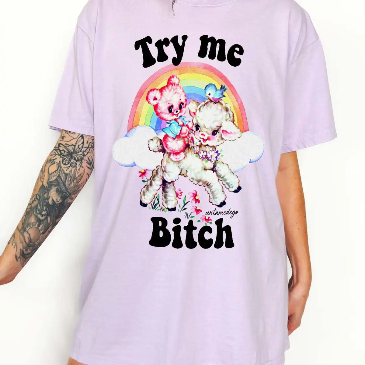 Try Me Tee - Vintage Unisex Soft 100% Ring-Spun Cotton Try Me Tee - Vintage Unisex Soft 100% Ring-Spun Cotton