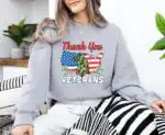 Veterans Day Camo American Flag Thank You Veterans Sweatshirt