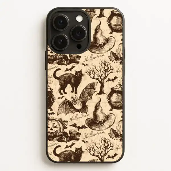 Vintage Halloween Pattern iPhone Galaxy Phone Case