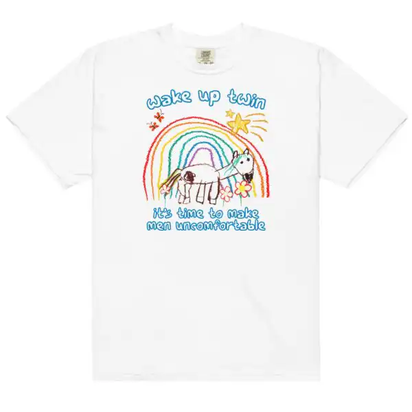 Wake Up Twin Men Uncomfortable Unisex Heavyweight Shirt