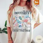 We All Swim Together Teacher School Shirt, Kindness Graphic Tee
