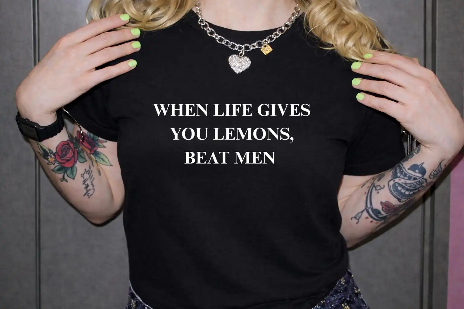 When Life Gives You Lemons Beat Men Funny Feminist Shirt When Life Gives You Lemons Beat Men Funny Feminist Shirt