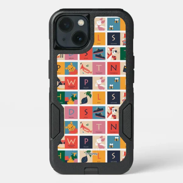 Winnie the Pooh Tigger Piglet Block Pattern Phone Case