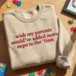 Wish My Parents Would’ve Added More Nepo to the ’tism Embroidered Shirt