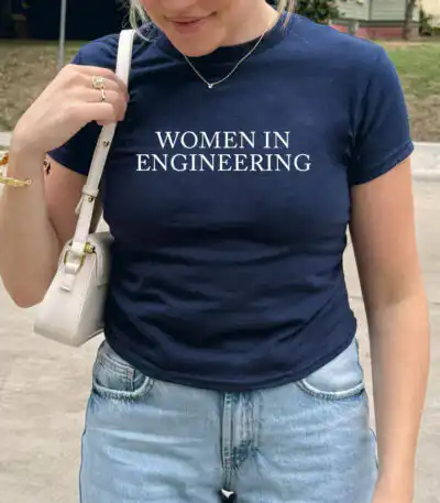 Women In Engineering Baby Tee | Editorial Streetwear