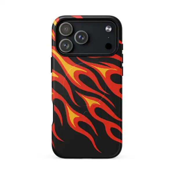 Y2K Bowling Flame MagSafe Phone Case Dual-Layer