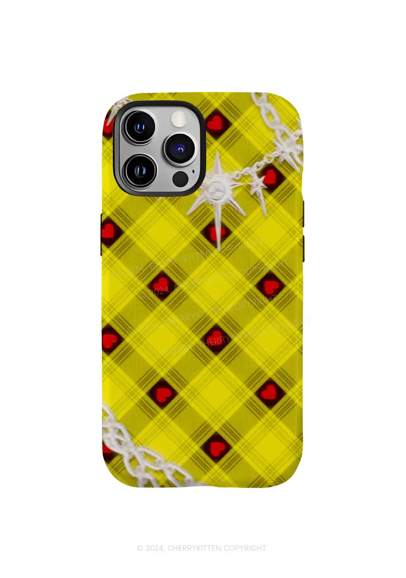 Y2K Star Chain and Hearts Cherrykitten Phone Case Y2K Star Chain and Hearts Cherrykitten Phone Case