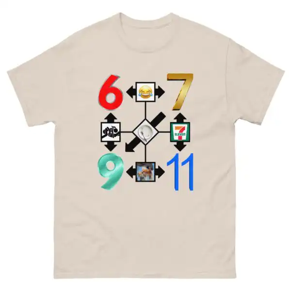 6-7 69 9/11 7 Ate 9 Math Humor Graphic Shirt