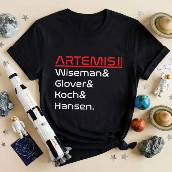 Artemis II Crew Names Space Mission Unisex Shirt