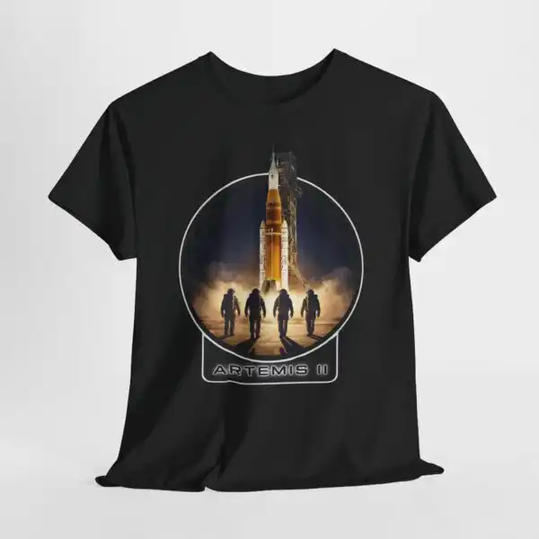 Artemis II NASA Moon Mission Crew SLS Rocket Shirt
