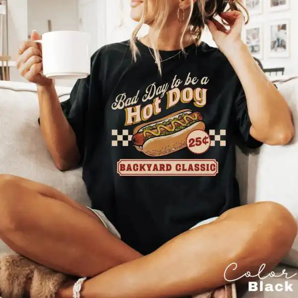 Bad Day to be a Hot Dog Memorial Day Retro Grill Master Shirt
