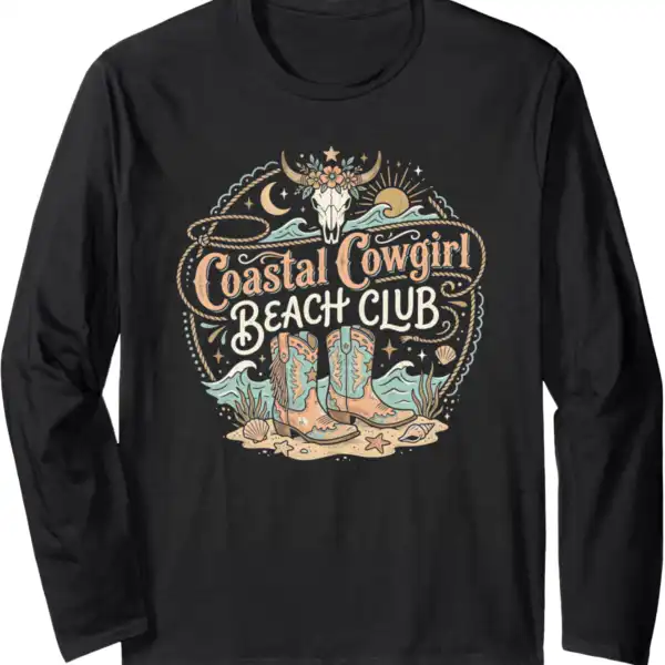 Coastal Cowgirl Beach Club Ranch Meets Ocean Boots Shirt