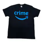 Crime Prime T-Shirt Black Heavy Regular Cut Screenprint Shirt
