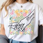 Custom Mama and Baby Hands Floral Mother’s Day Rose Shirt