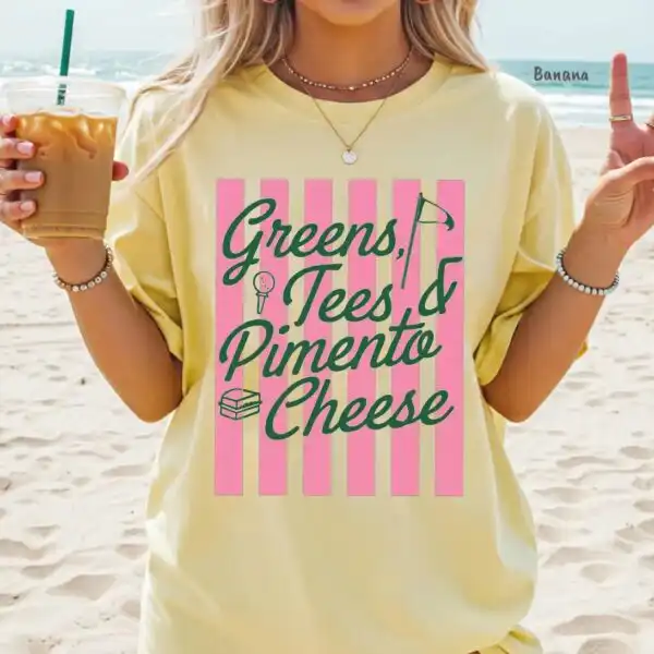 Greens Tees & Pimento Cheese Masters Preppy Golf Shirt for Women