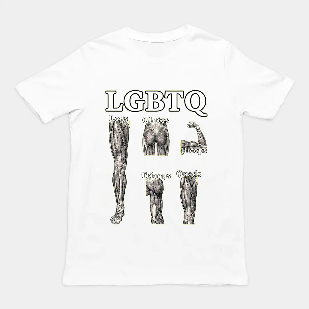 LGBTQ (legs glutes biceps tricpes quads) T-Shirt Cotton Shirt LGBTQ (legs glutes biceps tricpes quads) T-Shirt Cotton Shirt