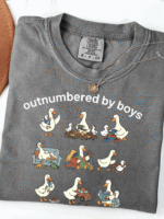 Outnumbered by Boys Duck Mom Funny Boy Mom Shirt
