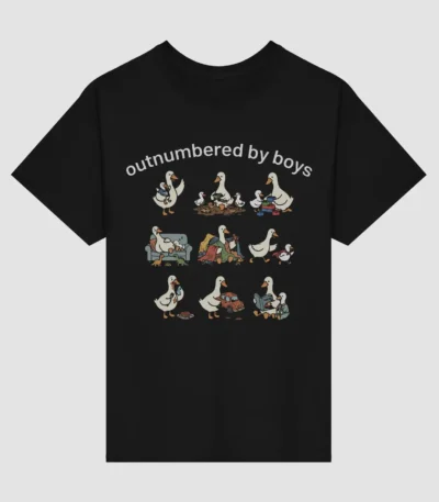Outnumbered by Boys Duck Mom Funny Boy Mom Shirt