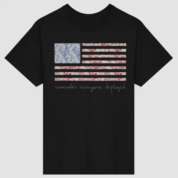 RED Friday Shirt – Remember Everyone Deployed Floral Flag Shirt