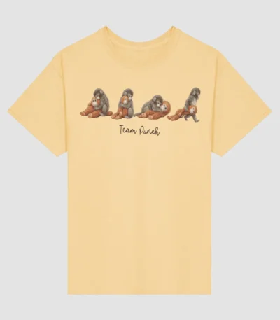 Team Punch Baby Monkey Hug Mother’s Day Cute Animal Shirt