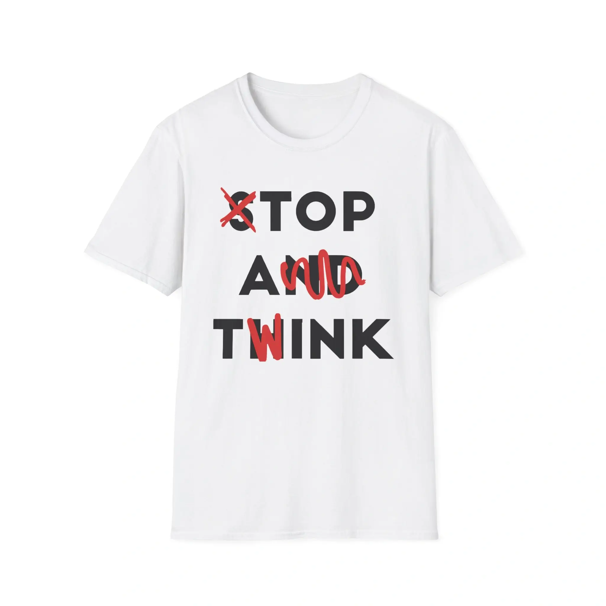 Stop and Think Top A Twink Apparel Lightweight Gift Shirt Stop and Think Top A Twink Apparel Lightweight Gift Shirt
