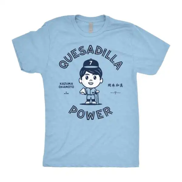 Kazuma Okamoto Quesadilla Power Powder Blue Athletic Fit Shirt