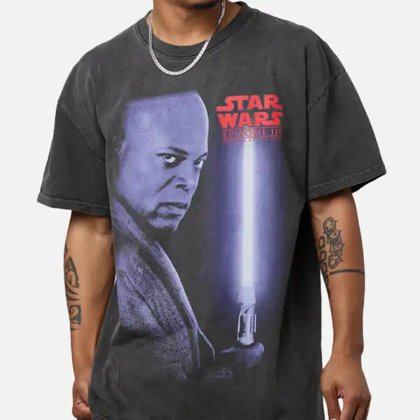 Star Wars Episode III ’05 Mace Windu Heavyweight Vintage Shirt