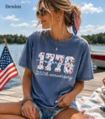 1776 250th Anniversary Patriotic Floral Shirt