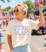 1776 250th Anniversary Patriotic Floral Shirt