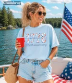 1776 250th Anniversary Patriotic Floral Shirt