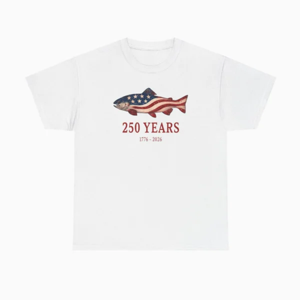 250 YEARS 1776–2026 Patriotic Vintage Fishing Shirt